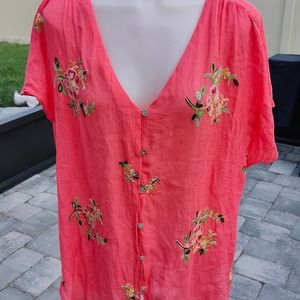 Anthropologie Bohemian Cottage Western Tunic Embroidered 2x